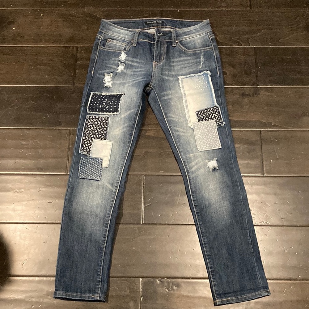 Twentyone Black Distressed Skinny Jeans (by Rue21)